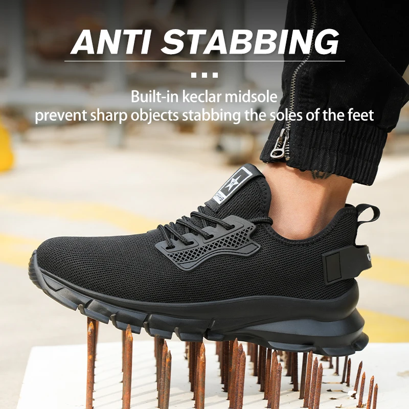 Breathable Comfortable Anti Smash Safety Shoes