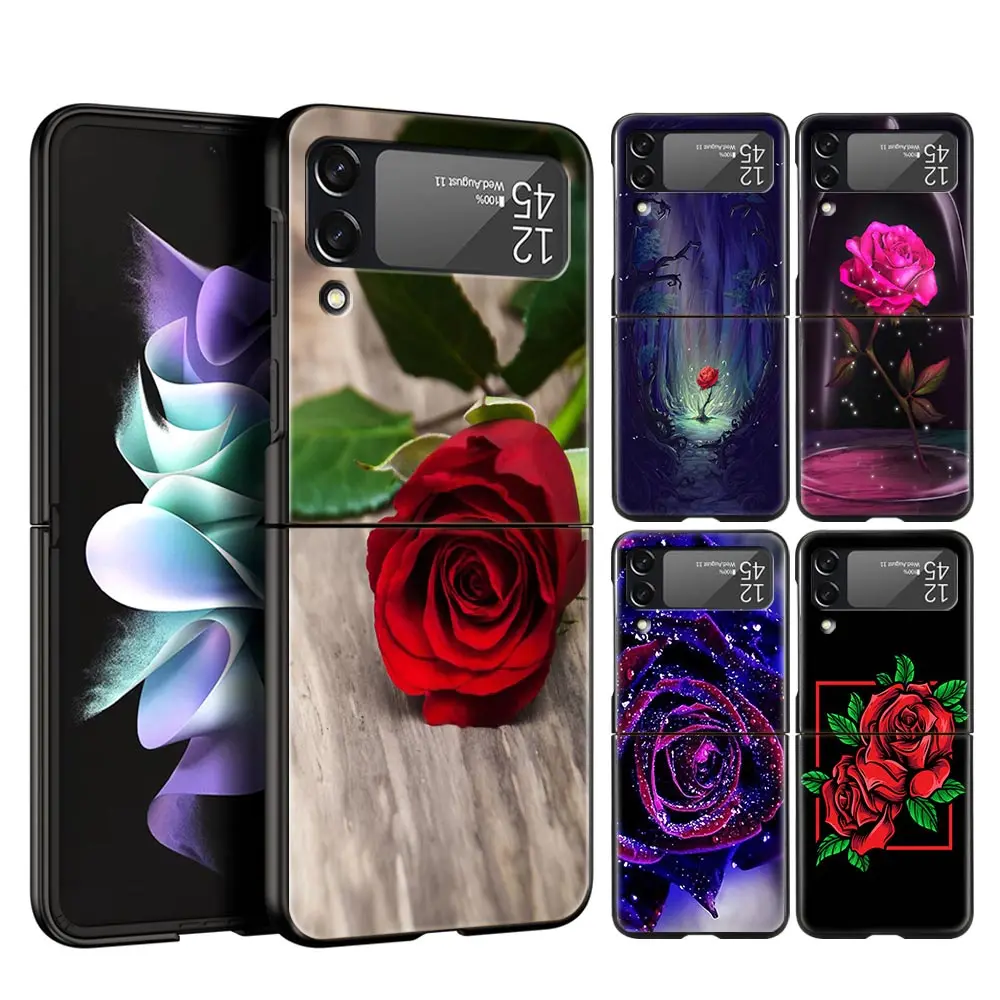 Elegant Red Roses Fashion Phone Case - Stylish Hard Folding Cover