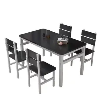 Tavolo da pranzo pieghevole allungabile Set 4 sedie Tavolo da pranzo da cucina rettangolare salvaspazio Piccolo appartamento Uso domestico Legno