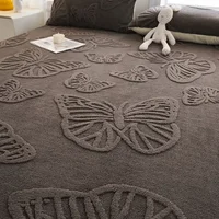 WASART Warm plush elastic fitted sheet mattress protector cover winter coral fleece couple bed linen luxury double bed bedding 2