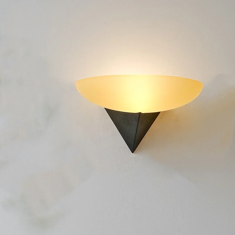 French Vintage Lynn Glass Wall Lamp for Living Room Corridor Bedroom Bedside Retro Bathroom Mirror Front LED house Decoration