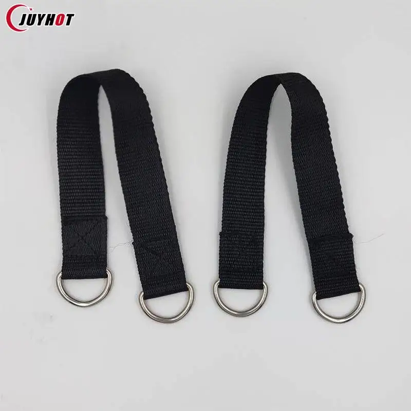 150KG Bearing Load Hanging Belt T-bar Strap Dumbbell Barbell Rope Handles Strap Tree Swing Strap Hook Ring Connecting Belt 2