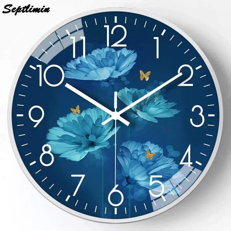 12InchLargeHugeWallClockModernDesignSilenttimepieceForLiving