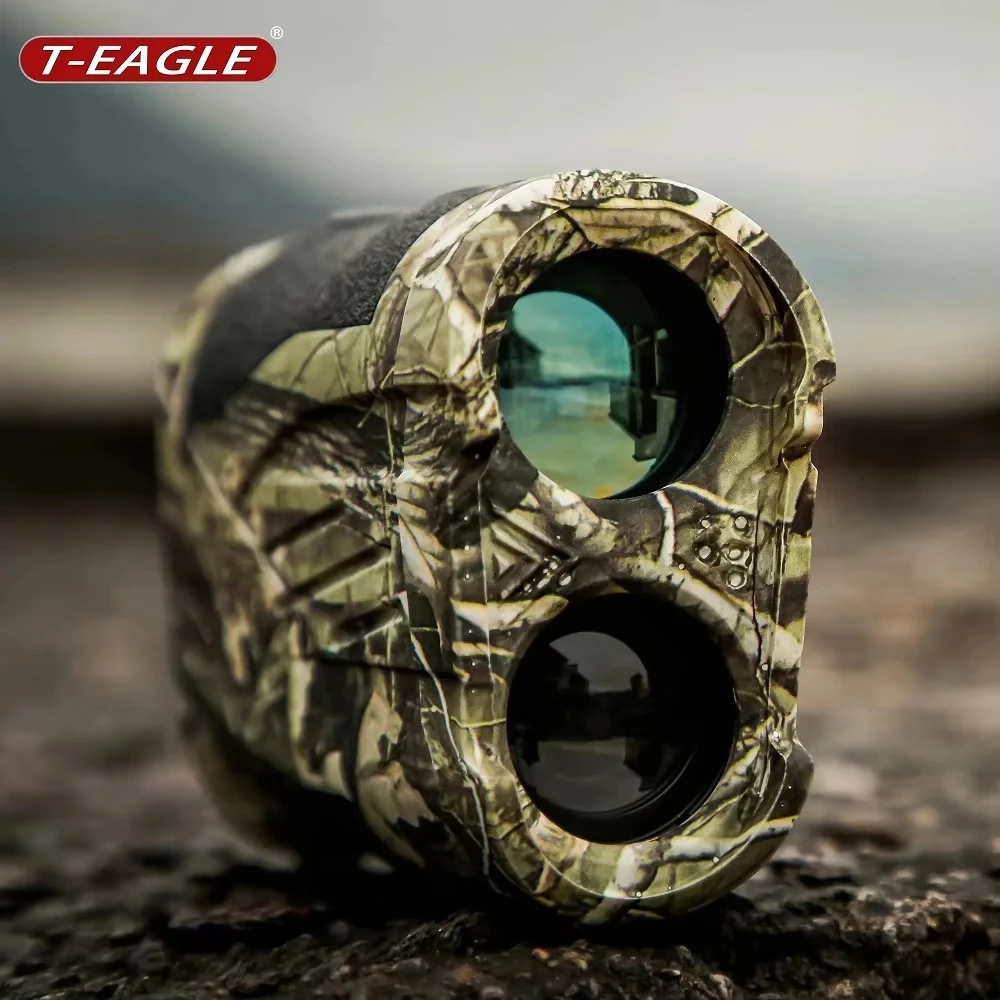 T-EAGLE Outdoor Sports Hunting 800M Range All-Weather Golf Laser Camouflage Rangefinder Optics Monocular 6 Times Magnification