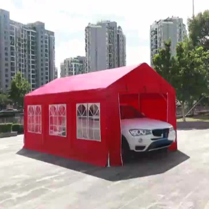 

Outdoor Garden Portable Folding Pop Up Garage Cars Carport Shed Canopy Shelter Tent
