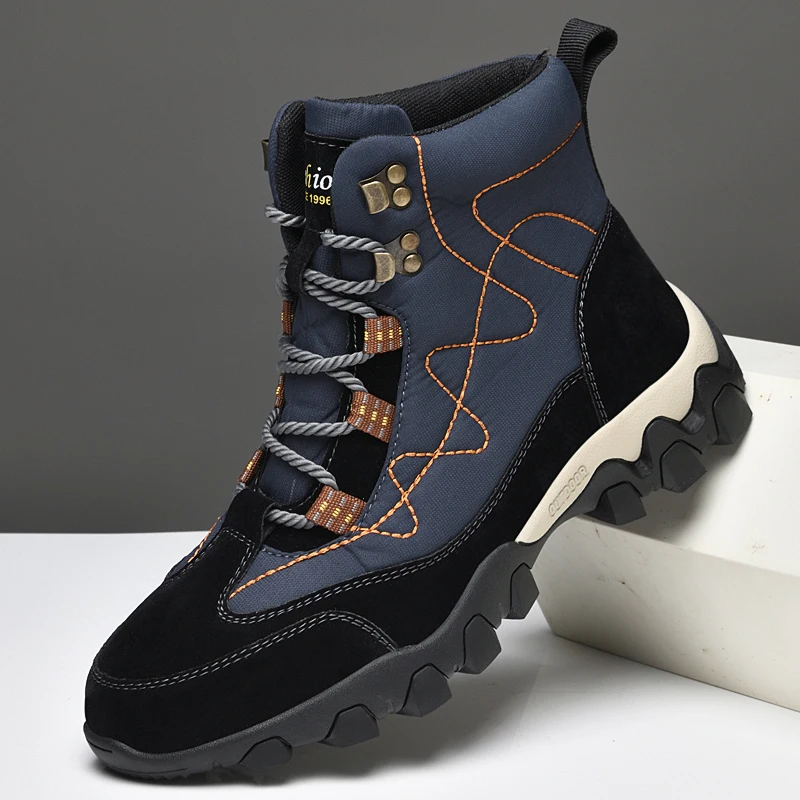 

Boots for Men Military Special Force Desert Combat Boots Mans non slip Snow Outdoor waterproof Boots Mens Camo plush Ankle Boots
