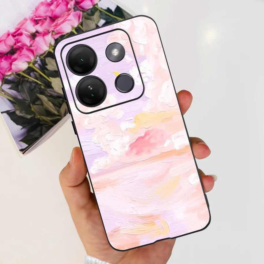 Luxury Marble Soft Silicone Back Cover Phone Case for Infinix Smart 7 Series