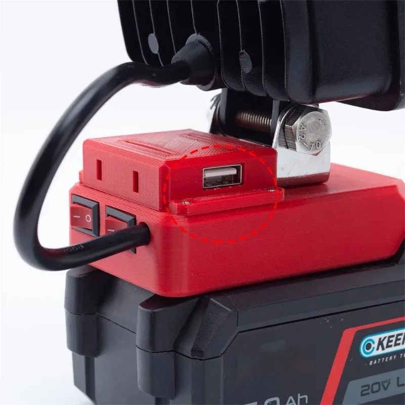 Camping Light Wireless LED Work Light for SKIL 20V Li-ion Battery With USB Portable Indoor and outdoor (NO Battery)