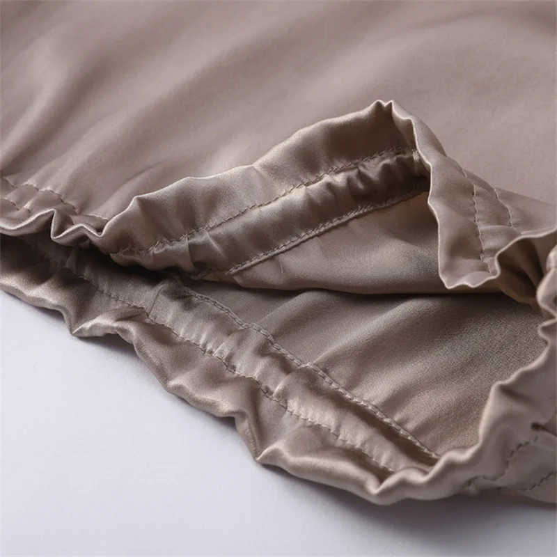 Luxury Comfortable Solid100% Real Silk Long Nightcap Hair Care Perm Beauty Sleeping Hat 6