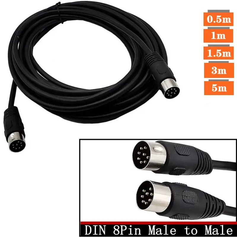 

Large 8-Core DIN 8Pin Male Din 8P Connection Cable Din 8Pin Male To Male Signal Audio Connection Cable 0.5M 1M 1.5M 3M 5M
