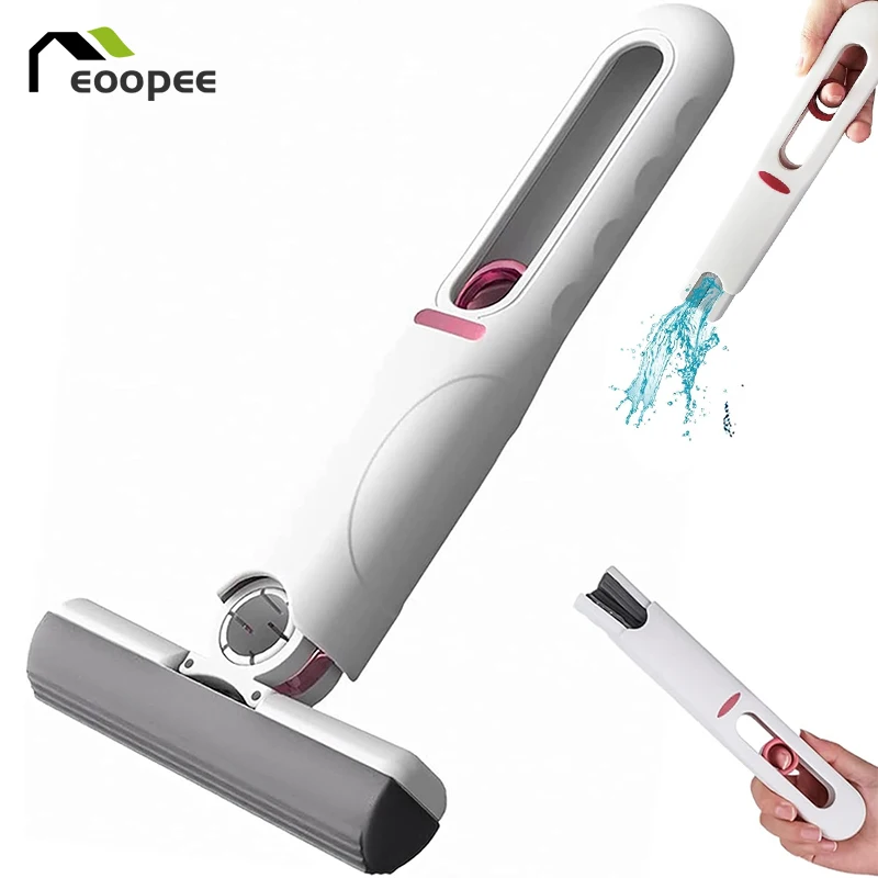 물걸레청소기 미니 걸레 손 세척 불필요, 강력한 흡수성 대걸레, 접이식 가정용 청소 걸레, 욕실 주방 식기 탁상 창용