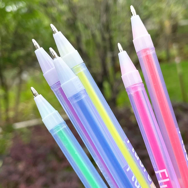 Fantasy Rainbow Gel Pen color gradient press 0.6mm hand account painting  mark water pen student