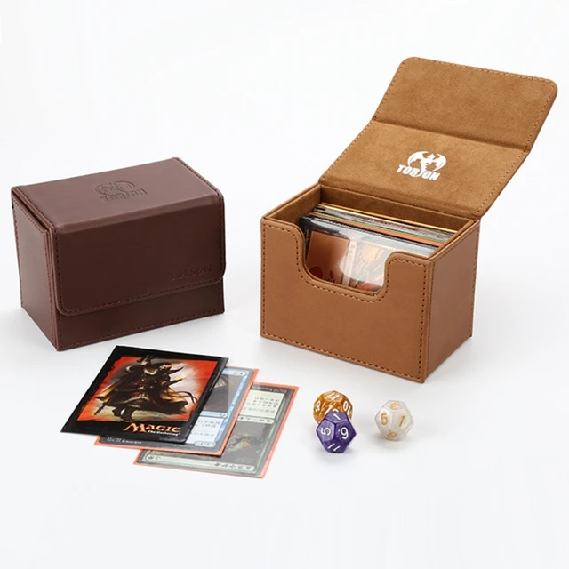 Caja de almacenamiento de cartas coleccionables, organizador de cartas de  MTG grande, caja protectora de juego de mesa - AliExpress