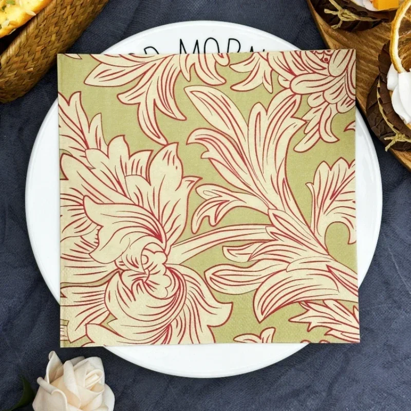 20pcs/Pac Colourful Printed Tissue Paper Party Napkins Household Table Mouth Cloth 33cm Facial Tissue 2-Ply Paper Placemat paper napkins disposable paper placemats tissue paper decoration