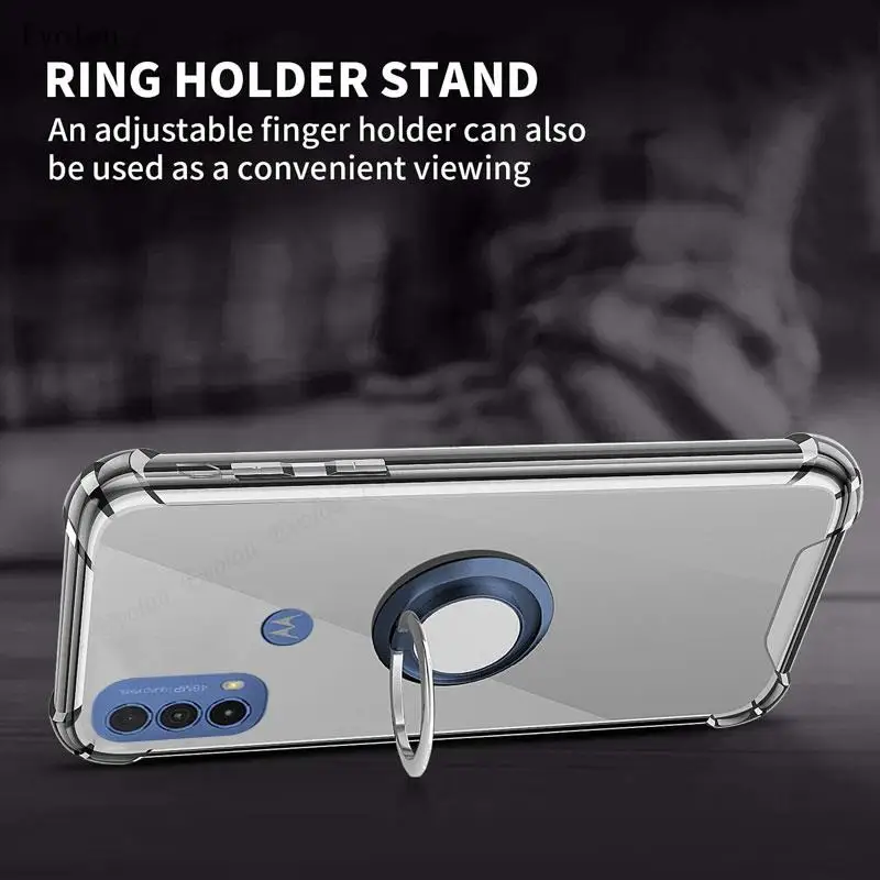 Magnetic Ring Stand Holder Transparent Shockproof Phone Cover
