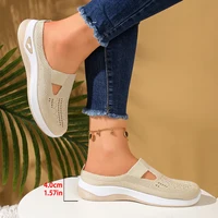 Chaussures pour femmes pratiques et confortables à la maison, un pied avec évent et demi-pantoufle, chaussures d'été pour femmes, livraison gratuite 6