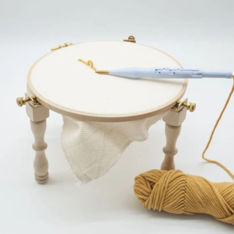 BAAJ-Adjustable Portable Wooden Embroidery Hoop Stand Needlework Cross Stitch Frame Rack,Frame Rack Holder Accessories