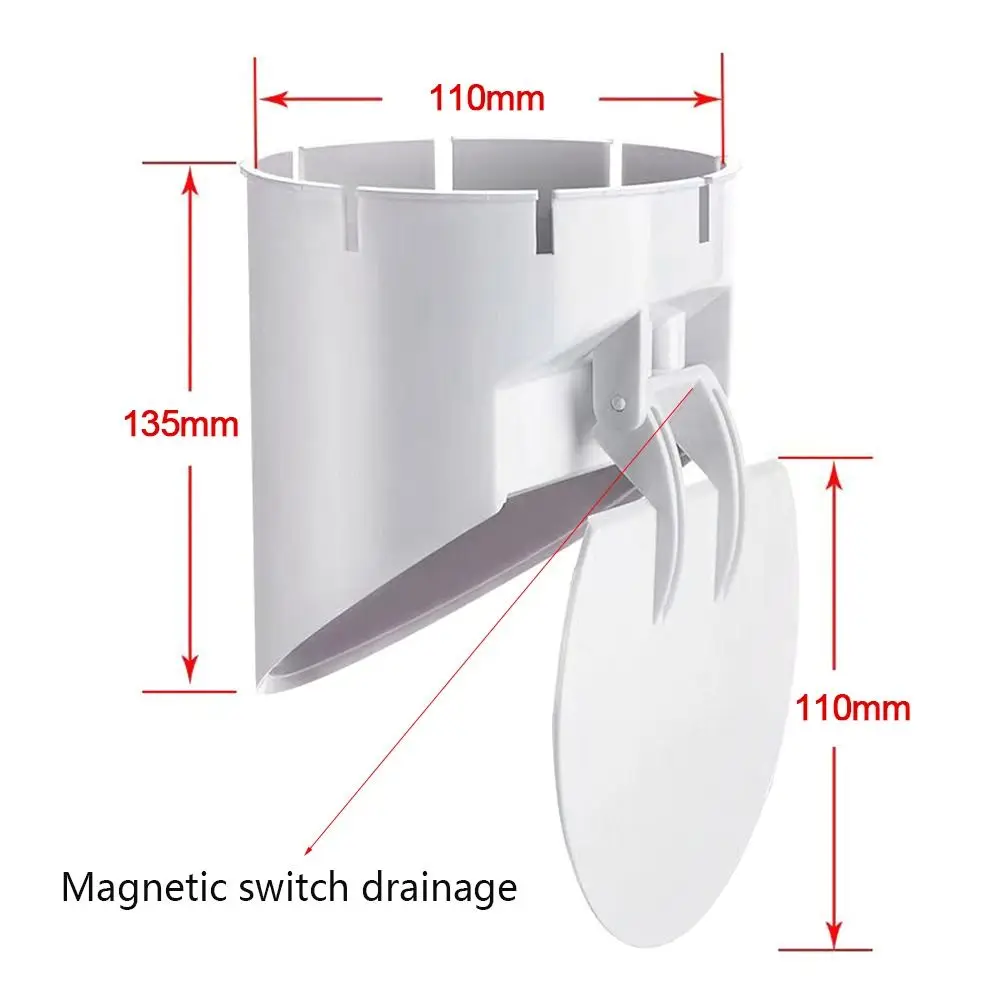 50-110mm Anti Odor Drainage Pipe Floor Drain Large Displacement PVC Rain Pipe Cap Valve Strainer Plug Sewer Accessory