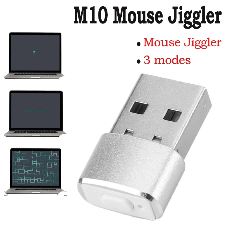 MOUSE JIGGLER PULSANTE On/off Simulatore Di Movimento Mouse USB Per Office7860 EUR 8,38 - Foto 8