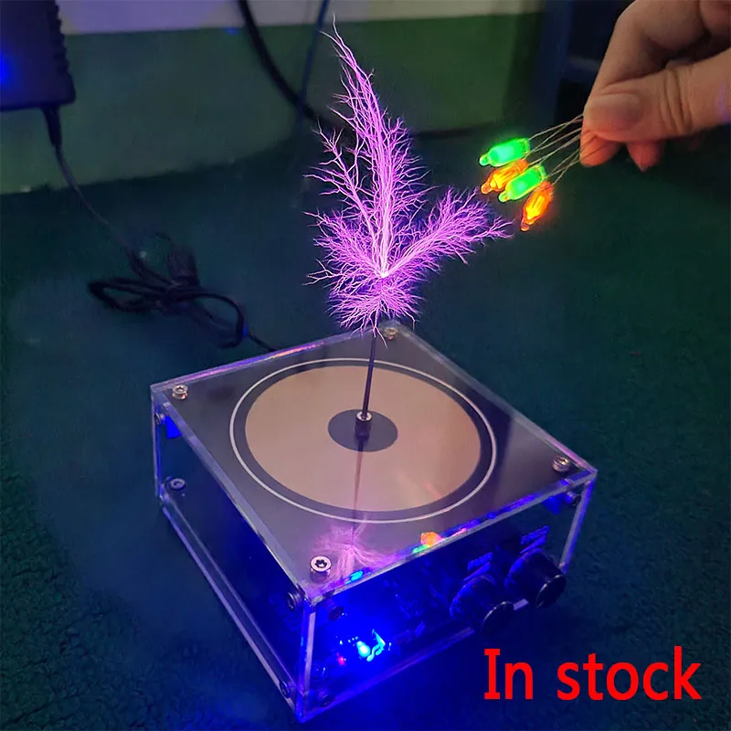 

Bluetooth Music Tesla Coil High Frequency Voltage Pulse Arc Generator, Palm Arc Touchable Lightning AC110-240V