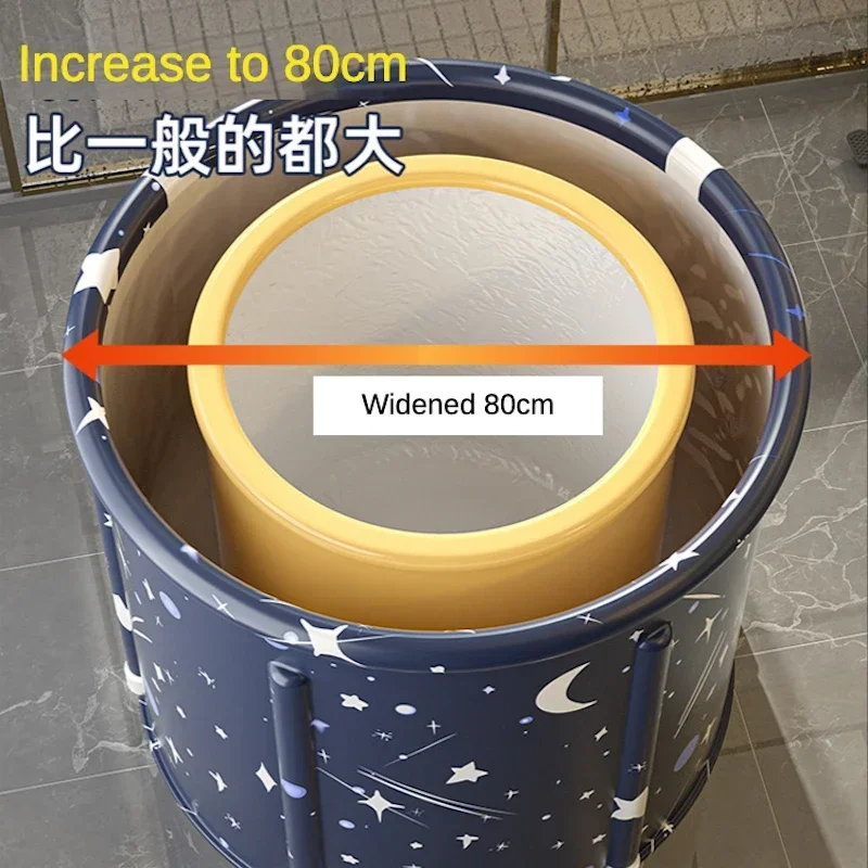 Large Folding Bath PVC Portable Bathtub Folded SPA Bucket Adult Tub Baby Children Bathroom Thickening Folding Tubs For Adults