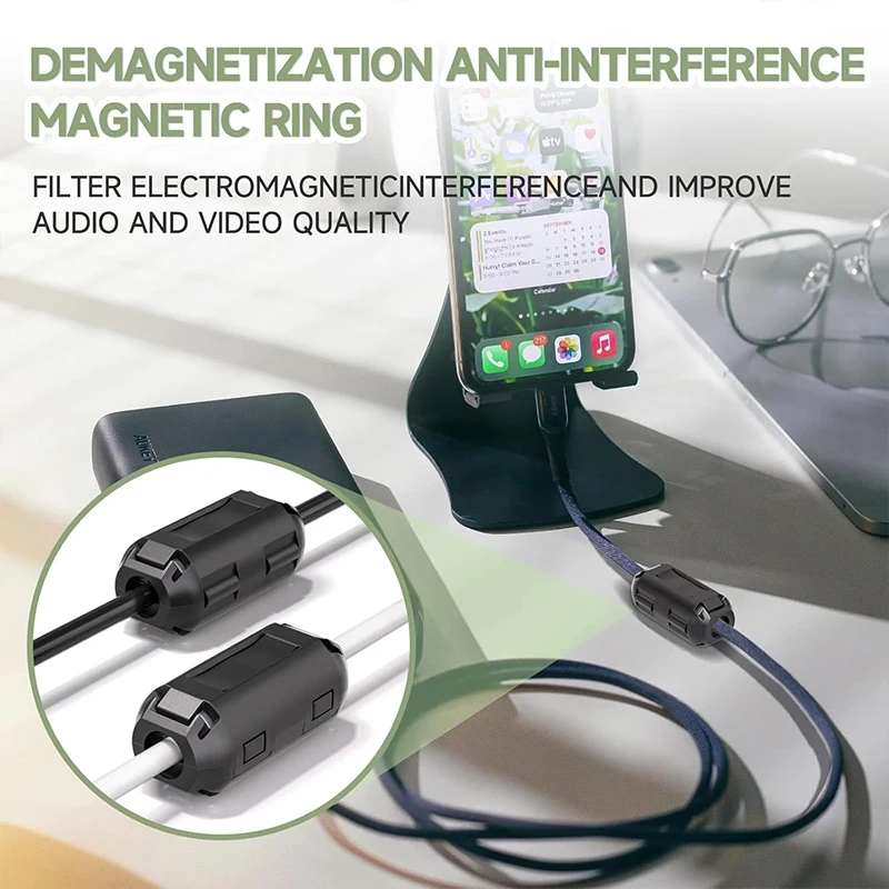 5/10PCS 5mm 페라이트 코어 코드 링 노이즈 필터 클립온 페라이트 링 RFI EMI 노이즈 억제기 USB/비디오 케이블 전원 코드용