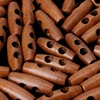 50Pcs Wooden Toggle Buttons 2 Holes 30mm Sewing Coat Clothes Accessories Craft 6