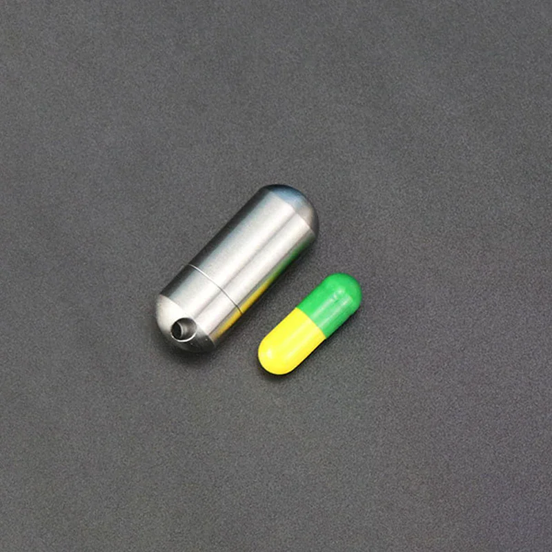 Compact Waterproof Stainless Steel Outdoor Survival Pill Container