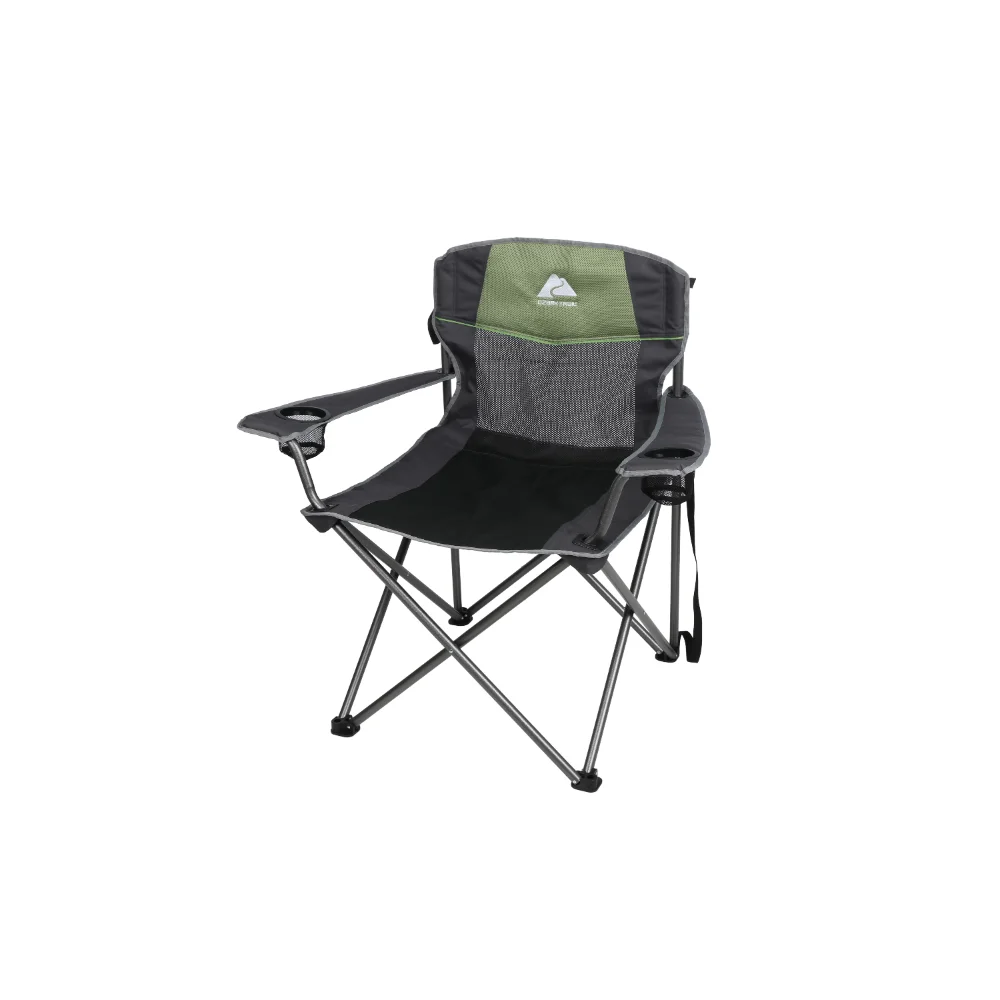 

Big and Tall Chair with Cup Holders, Green for Outdoor, Adult, Weighs 10lbs
