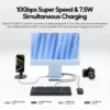 PULWTOP Upgraded USB C Hub for iMac 24 inch USB Hub Support M.2 SSD (NOT Included), 4K HDMI, Ethernet, USB A/C 10Gbps, SD/TF 4
