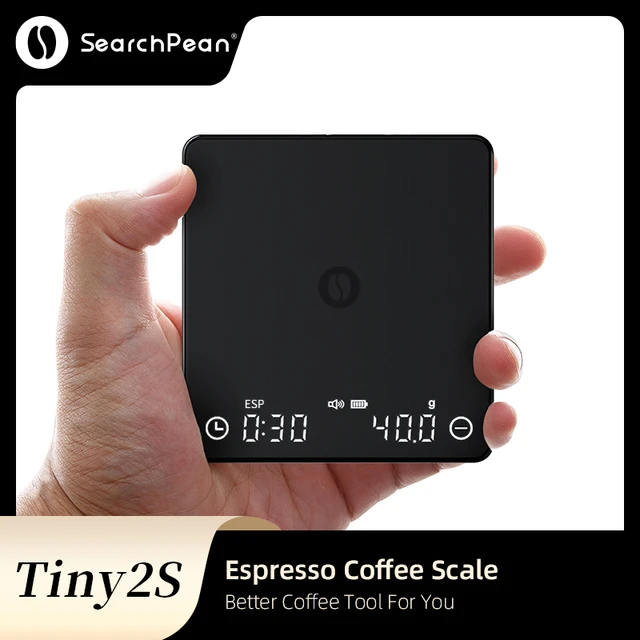 SearchPean Tiny2S Espresso Coffee Kitchen Scale Mini Smart Timer USB  2kg/0.1g g/oz/ml Free Shipping Send Pad Man Woman Gift - AliExpress