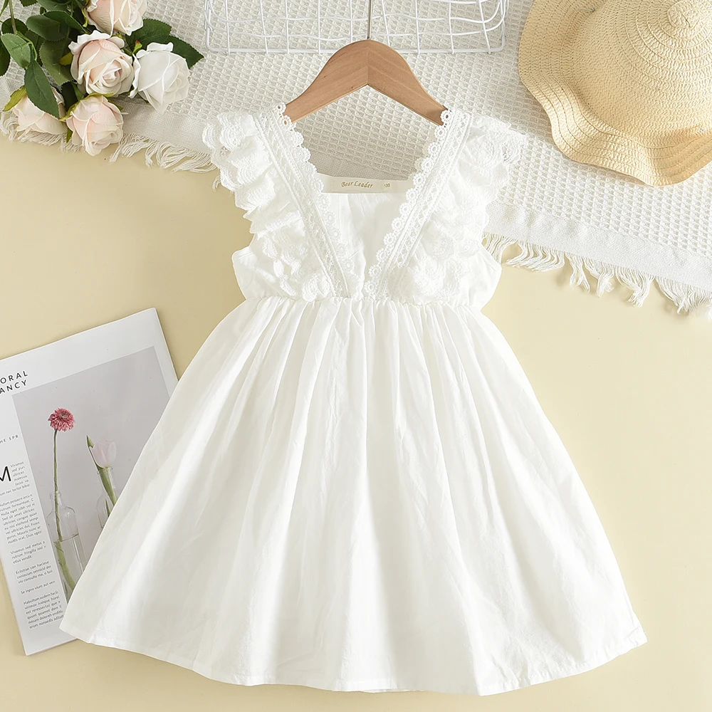 Kids Girls Dresses 2022 New Summer Lace Princess Dresses Children Solid  color Clothing Baby Wedding Party Vestidos - AliExpress 1501