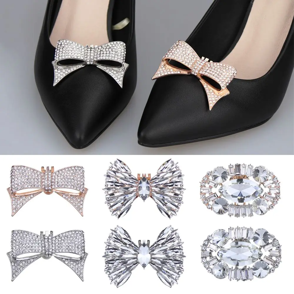 Gold/Silver Shoe Clip Wedding Shoes High Heel Women Bride Decoration ...