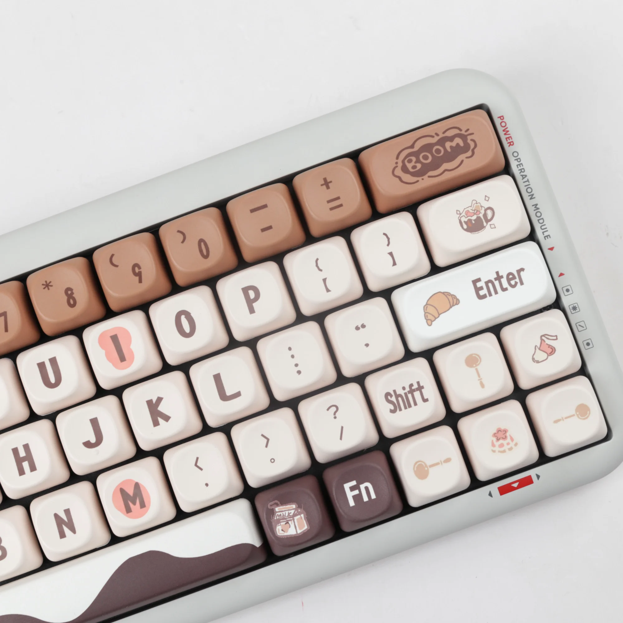 Pbt Keycaps Semelhante ao Xda Dye Sub Keycap Moa Perfil Chocolate para Qk75 A75 Drunkdeek Teclado Mecânico Cereja mx 137 Teclas - Imagem 2