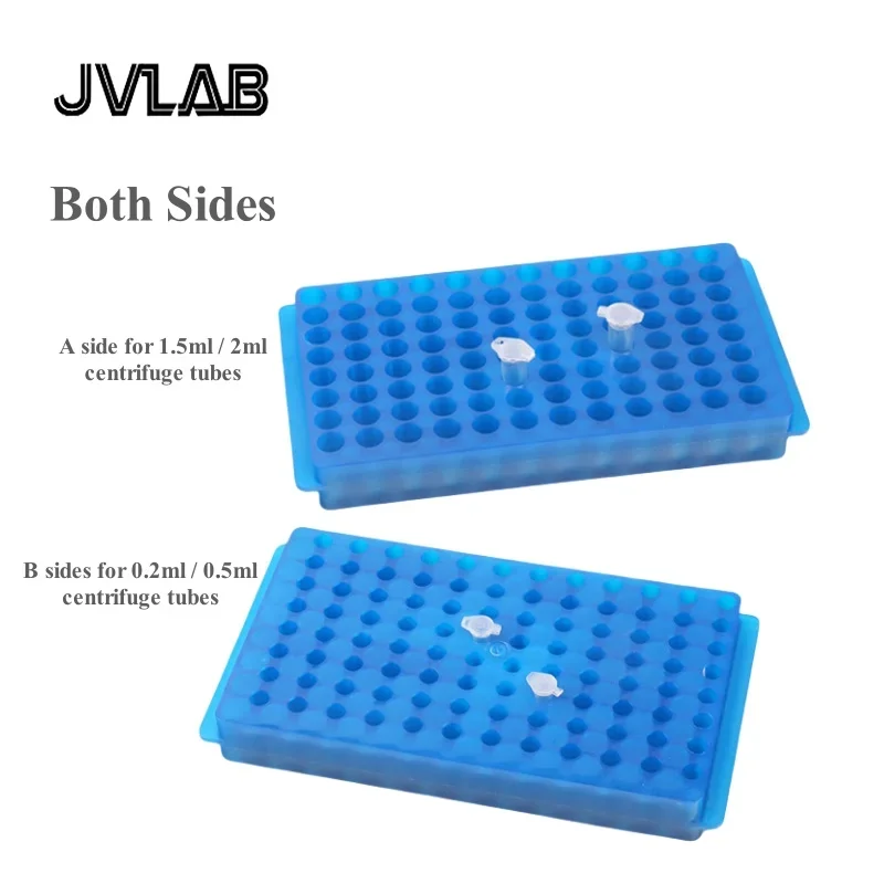 PCR Tube Holder 0.5 1.5 2 ml Laboratory Centrifuge Tube Rack 60-well Plastic EP Stand 96 Well Double-sides Use 1 / PK plastic test tubes,centrifuge tube
