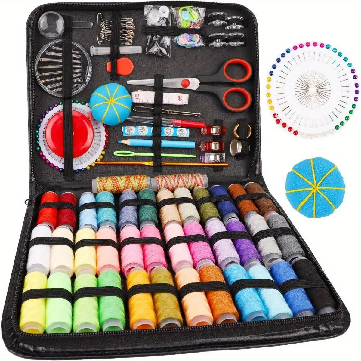 Wholesale Sewing Kit Complete Set with Threads Needles Scissors Tape Measure and More for DIY Handcraft Projects Home and Travel - 2