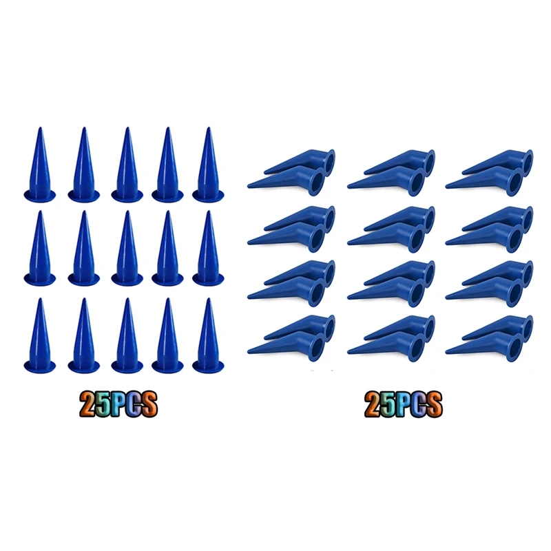 

50 Pieces Angle Nozzle Right Angle For Bulk Caulk Tool Cones Nozzles Caulk Nozzle Applicator Blue