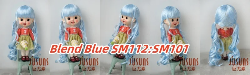 JD337 1/8 1/6 1/4 1/3 Long Pony Braids synthetic mohair BJD wigs OB11 YOSD MSD SD DOD Blythes Doll accessories