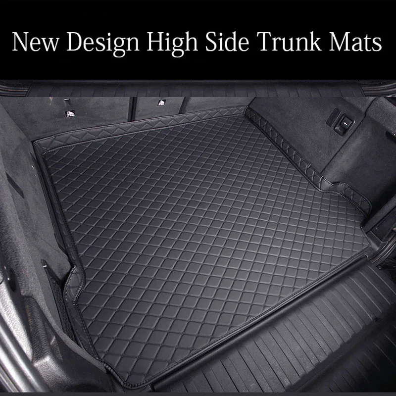 

Leather Car Trunk Mats Fit LHD/RHD For Volkswagen VW Santana 2015-2019 Year Custom Automobile Carpet Cover Car Accessories