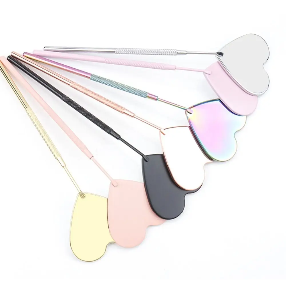 

Heart Shape Eyelash Mirror Magnifying Long Handle Mirror For Checking False Eyelashes Extension Supplies Beauty Makeup Tool