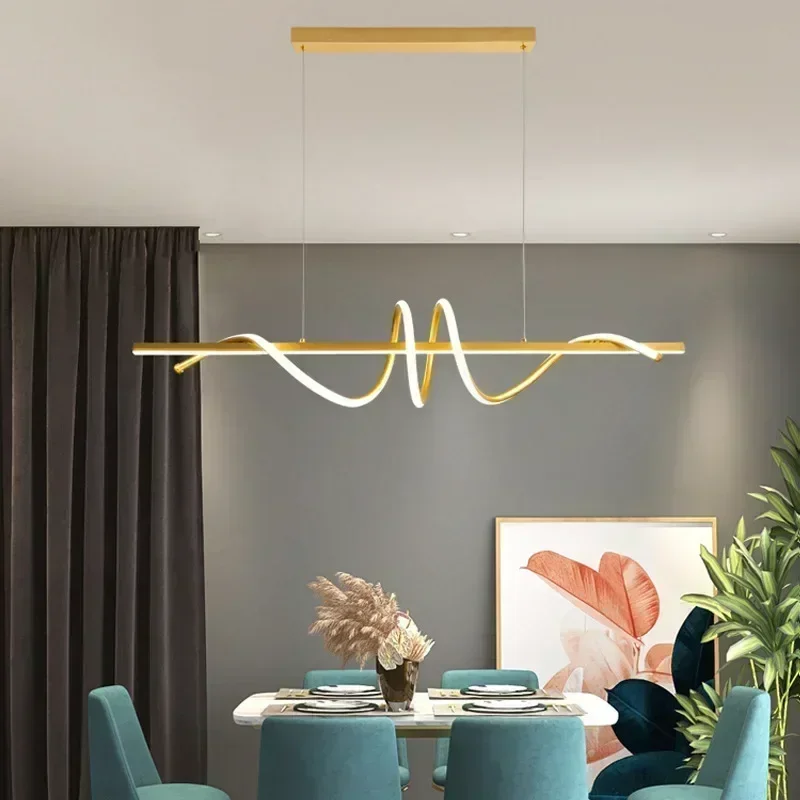 

Nordic LED Pendant Light Aluminum Luxury Chandelier for Living Dining Room Office Kitchen Island Home Decor Hanging Lamp Fixture
