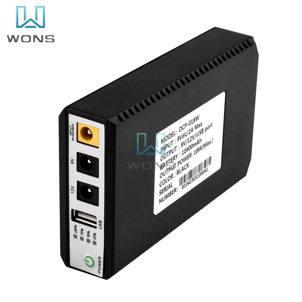 Uninterruptible Power Supply 10400mAh Uninterruptible Power Supply Mini UPS Battery Backup For Security Camera Router WiFi Camera UPS Router Power Bank
