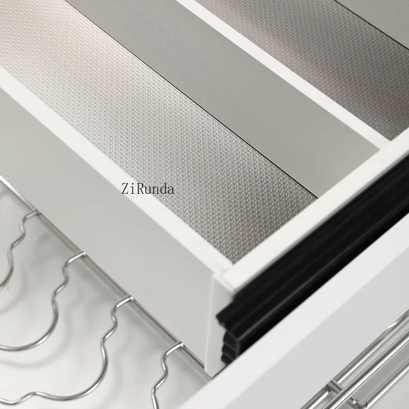 Pull basket kitchen cabinet, small size 350 dishes narrow cabinet 300 drawer bowl rack basket