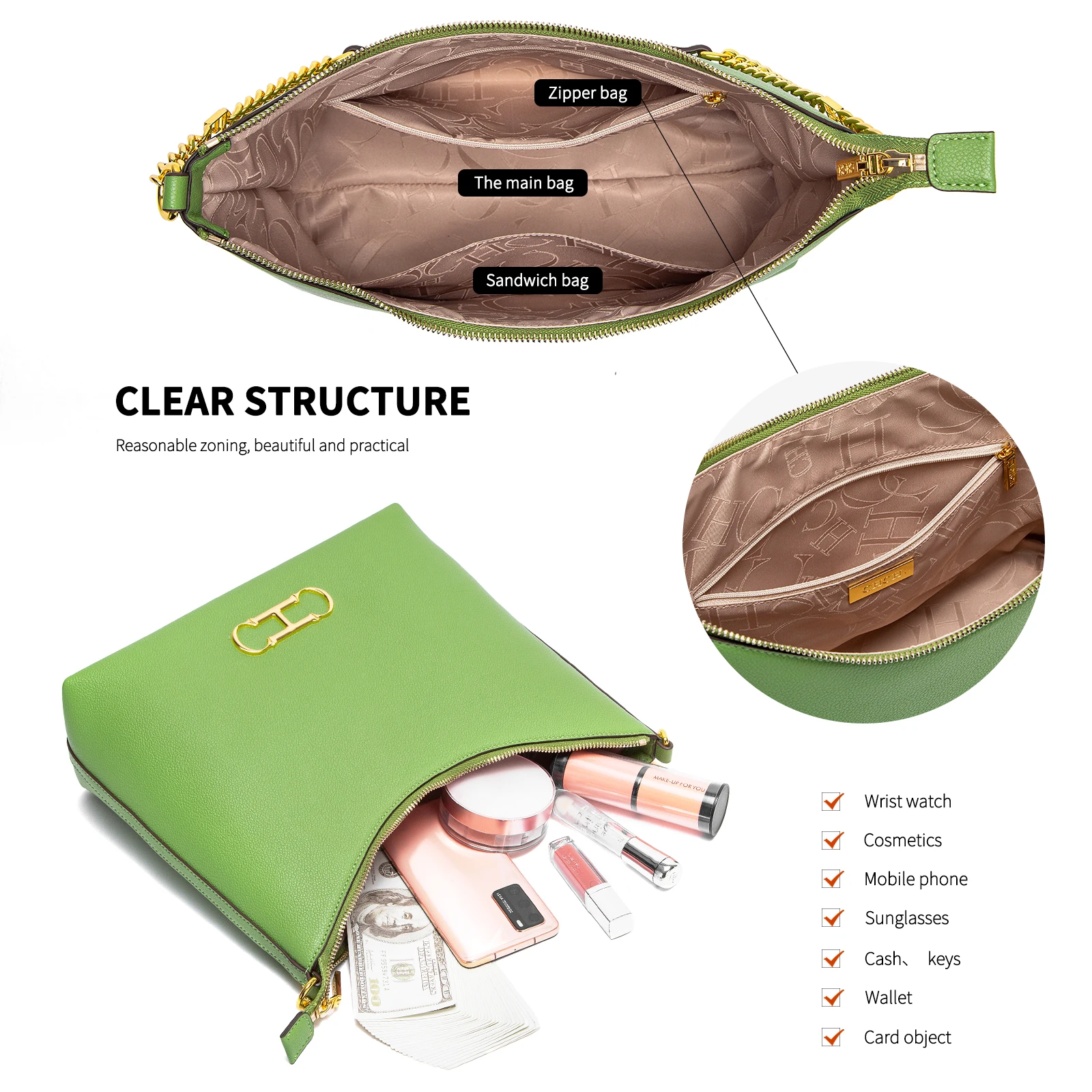 حقيبة يد نسائية من CHCH بتصميم ربيعي جديد، تتميز ب...