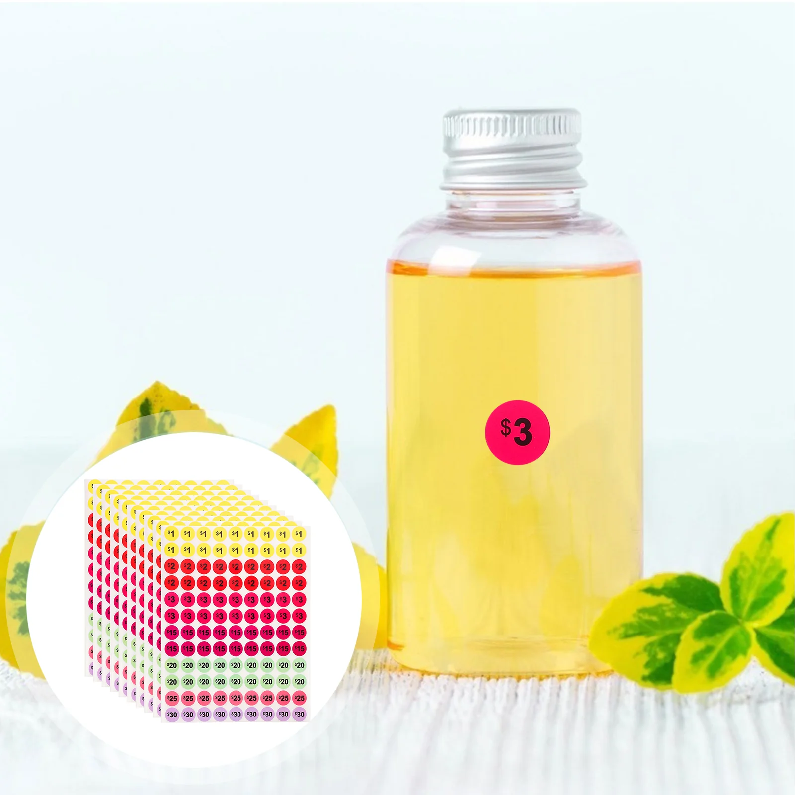 

10 Sheets Shopping Mall Supermarket Dollar Price Tag Sticker Stickers for Small Business Sale Commodity Paper Label