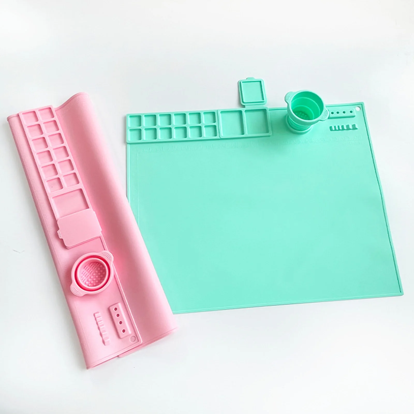 Silicone Craft Mat Multipurpose Silicone Art Mat Counter Table Protector for Kids Painting DIY Clay Project Art Supplies