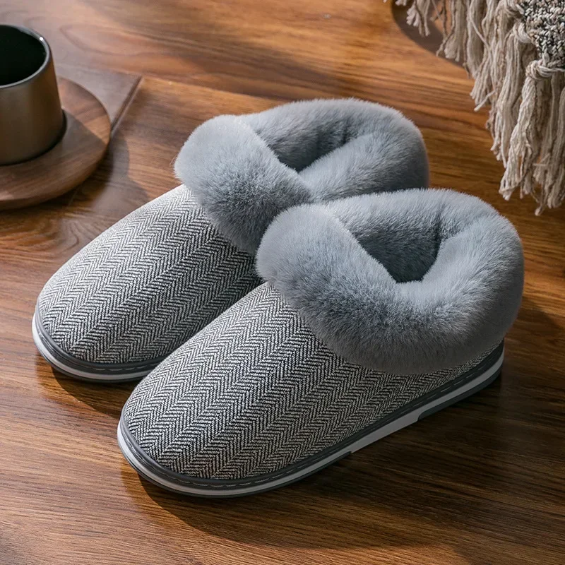 Warm Plush Ankle Snow Female Thick Boots Shoes Couple Toddler Indoor Home Fur Women Short Boots Winter Soft Women Men Boots