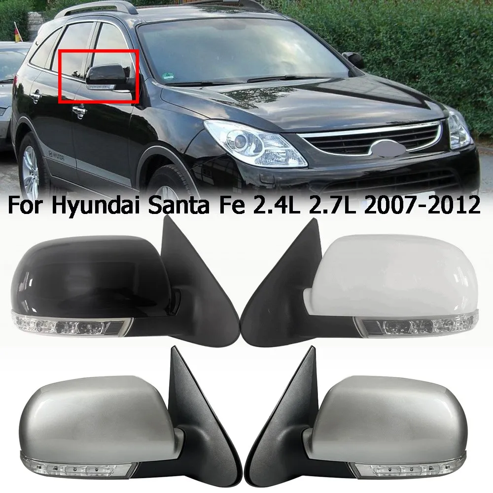 

Car 8 Pins Rear View Mirror Assembly For Hyundai Santa Fe 2.4L 2.7L 2007 2008 2009 2010 2011 2012 Electric Folding Turn Signal