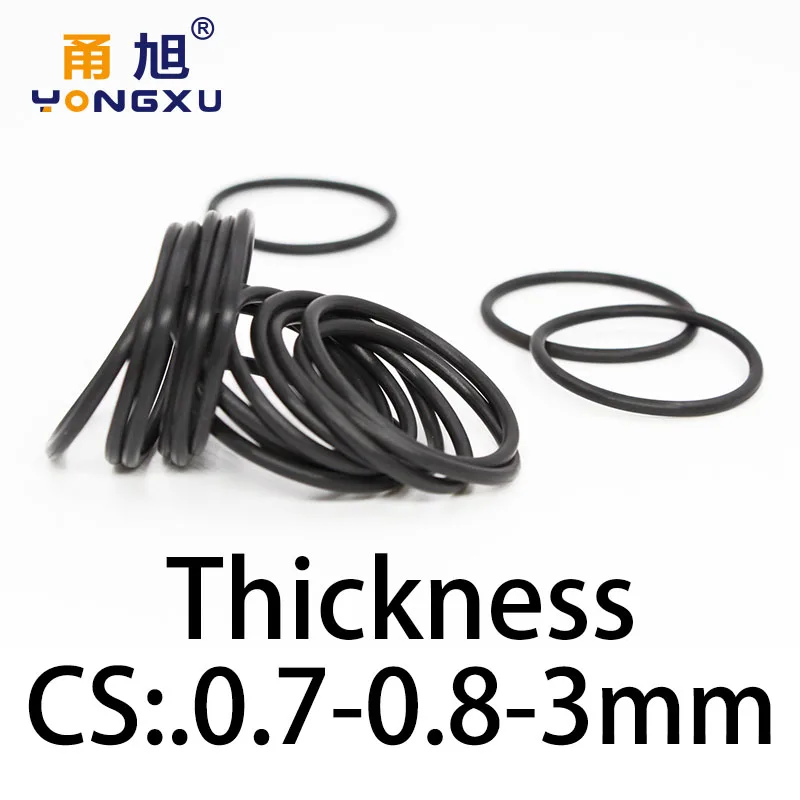 

O-ring thickness 0.7/0.8/3mm CS NBR Nitrile sealing temperature resistant gasket rubber ring complete in specifications.-.