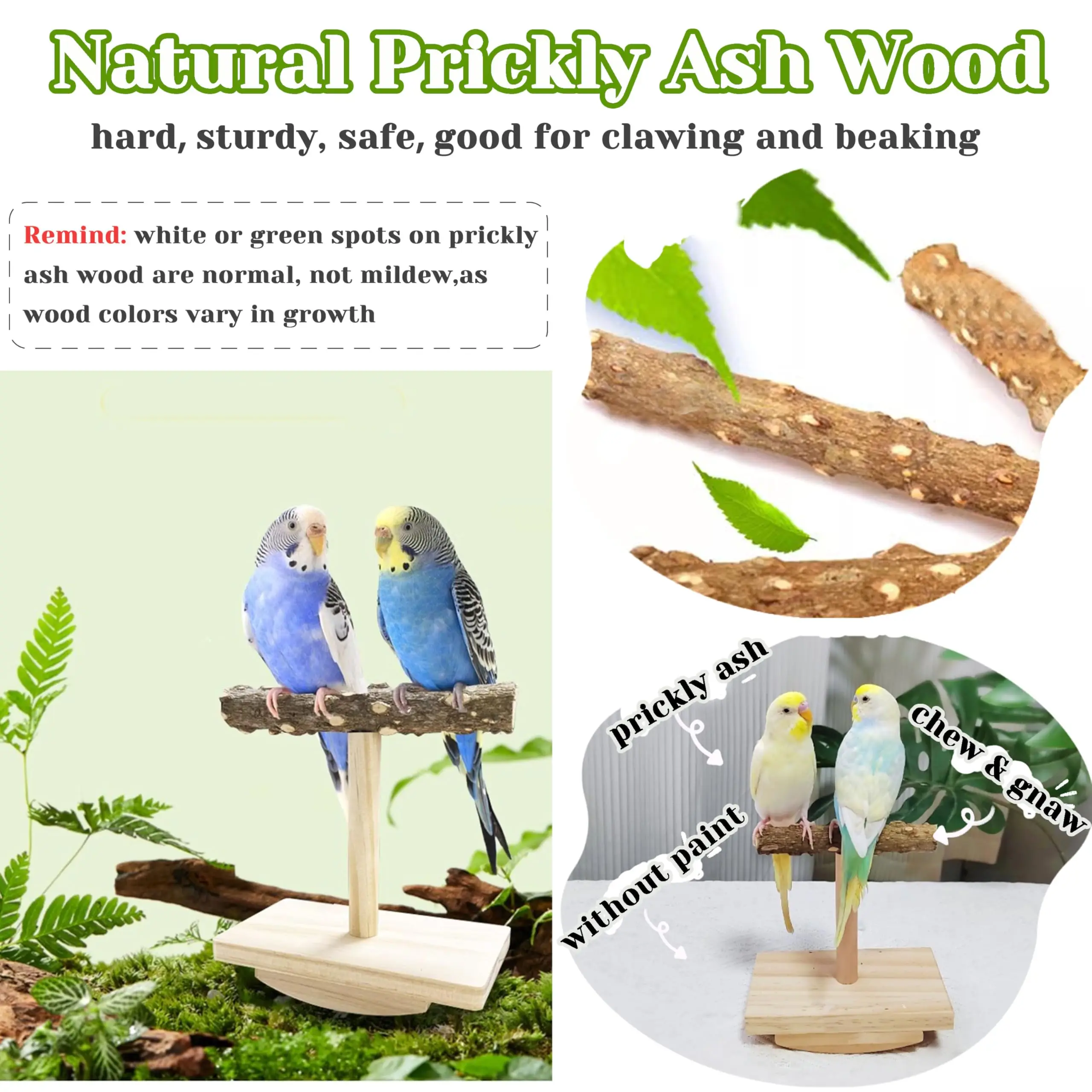 Natural Wooden Bird Training Frame Bird Educational Toys Parrot Perch Wooden Platform Playground Game Station Frame